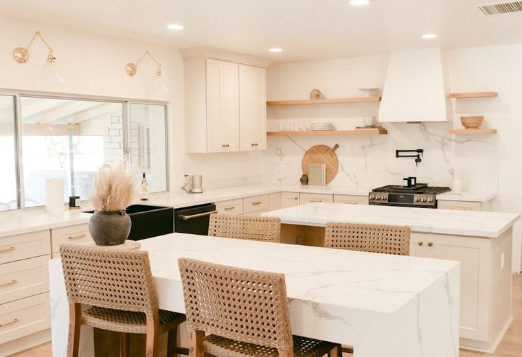 Kitchen Remodel — Open plan, new floor, new cabinetry
