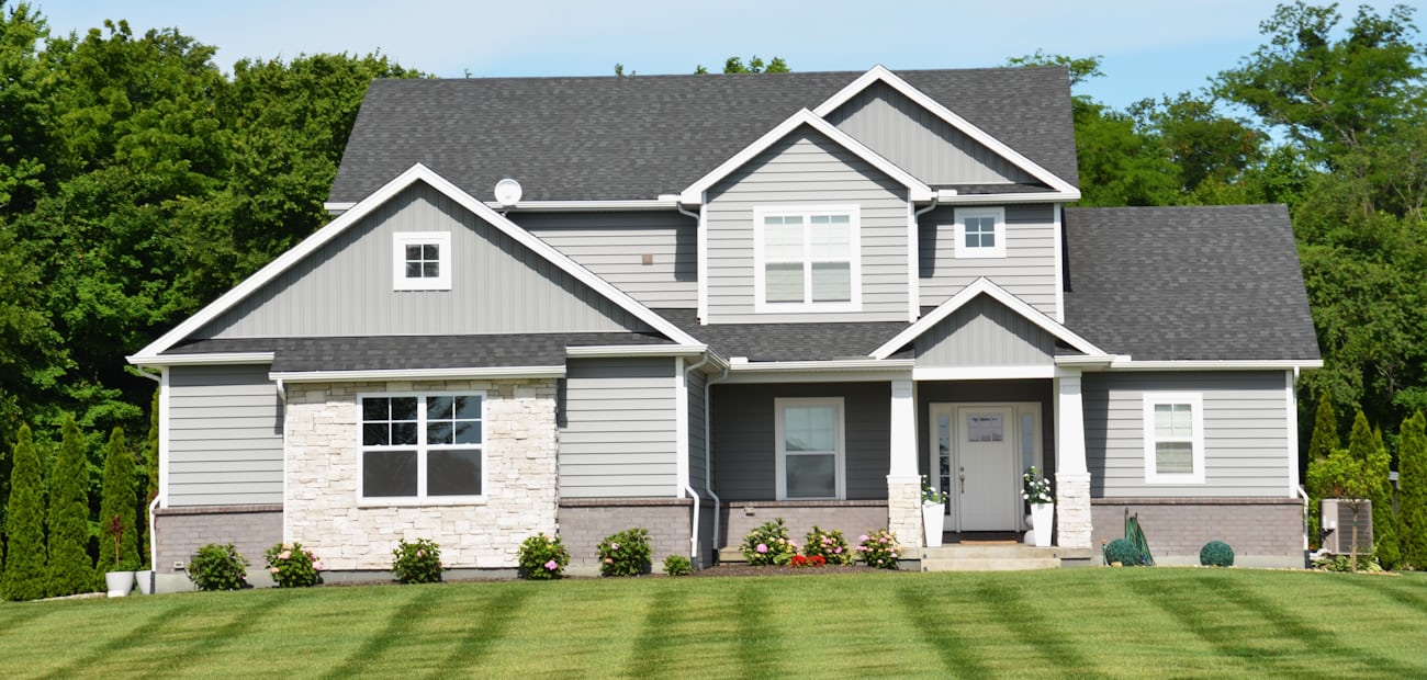 Beautifully painted North Atlanta home exterior