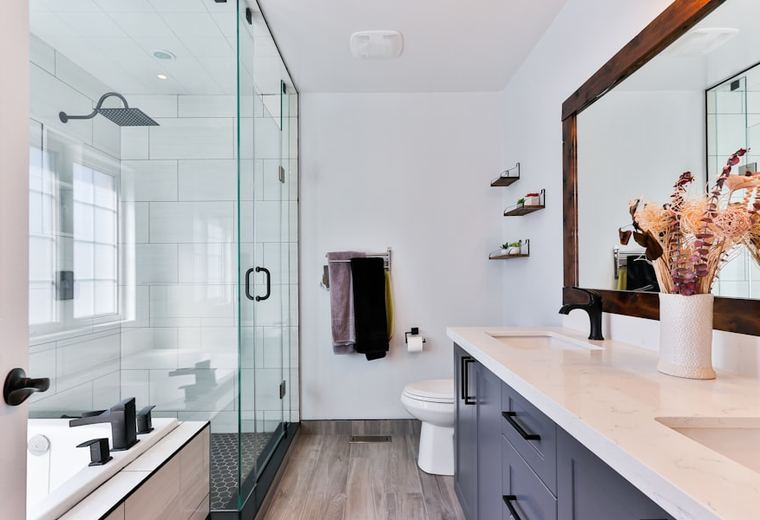 Bathroom Remodel — Walk-in shower and a double vanity