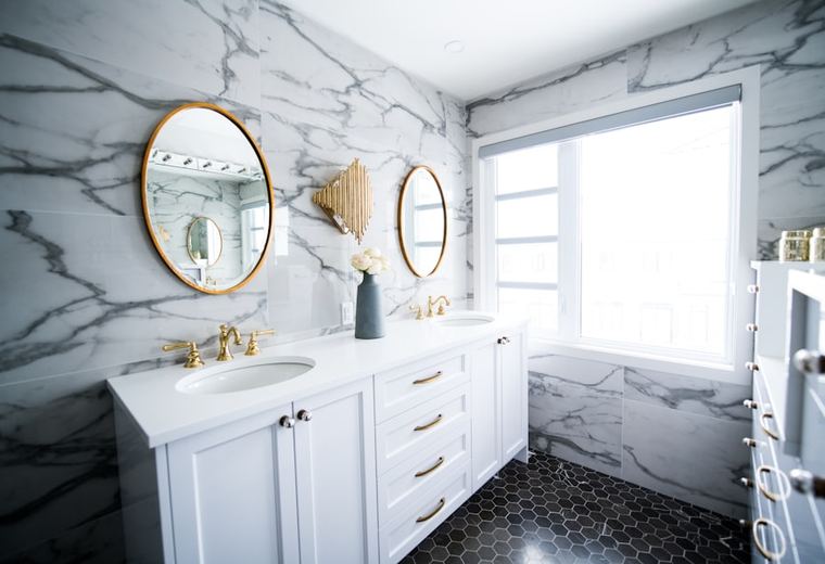 Bathroom Remodel — Twin sinks and a wall-width mirror